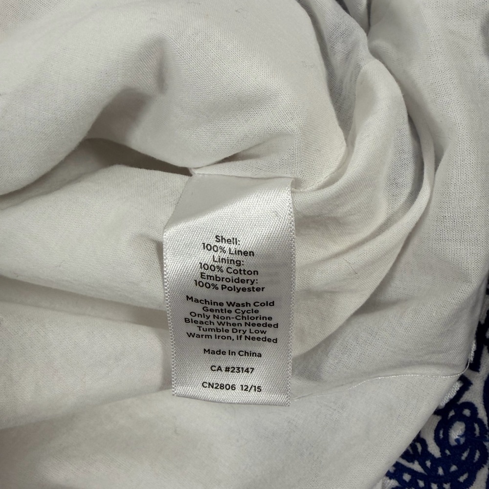 Talbots White Mini Dress with Blue Embroidery - Picture 6 of 6